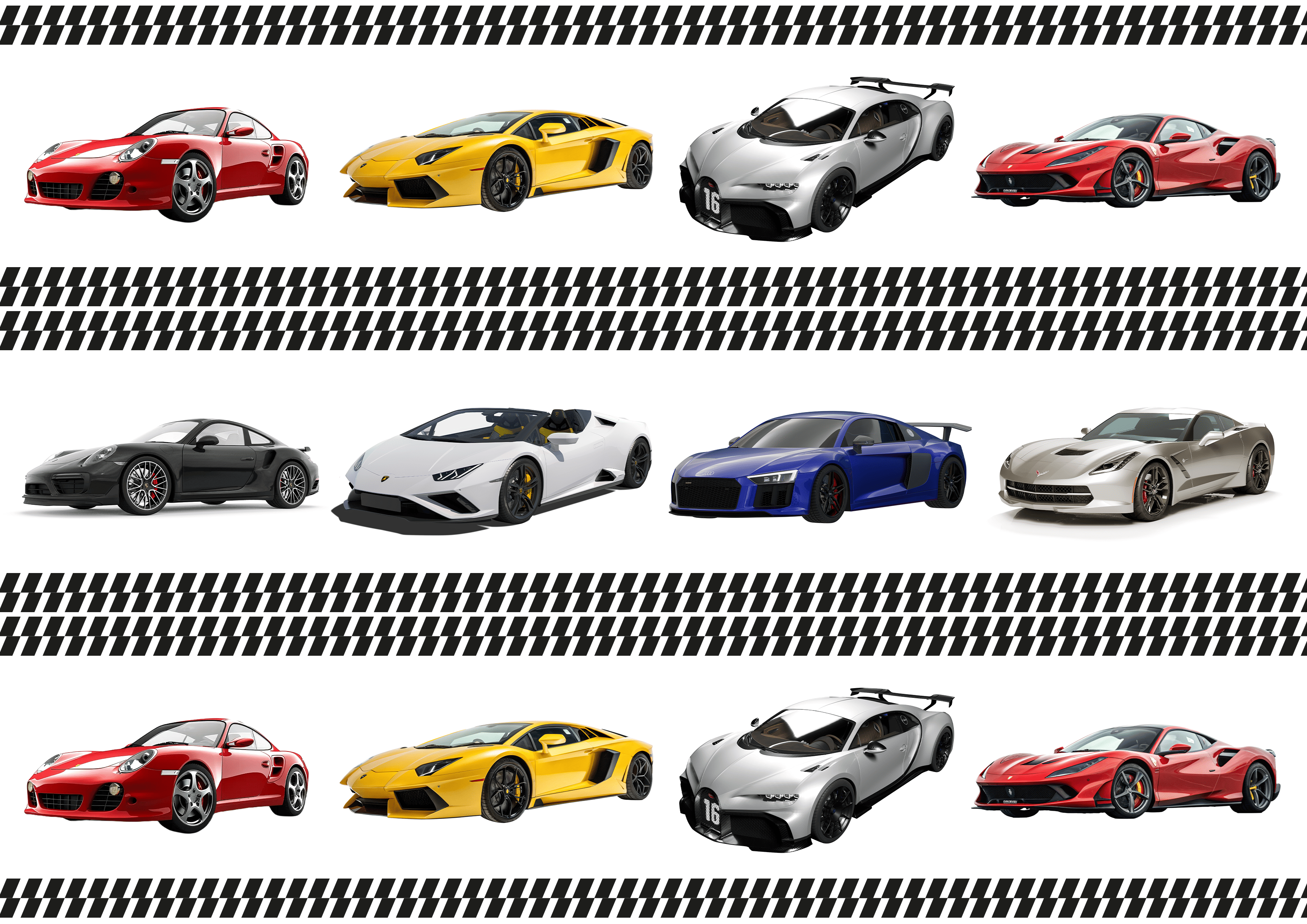 Essbare Tortenumrandung – Rennautos