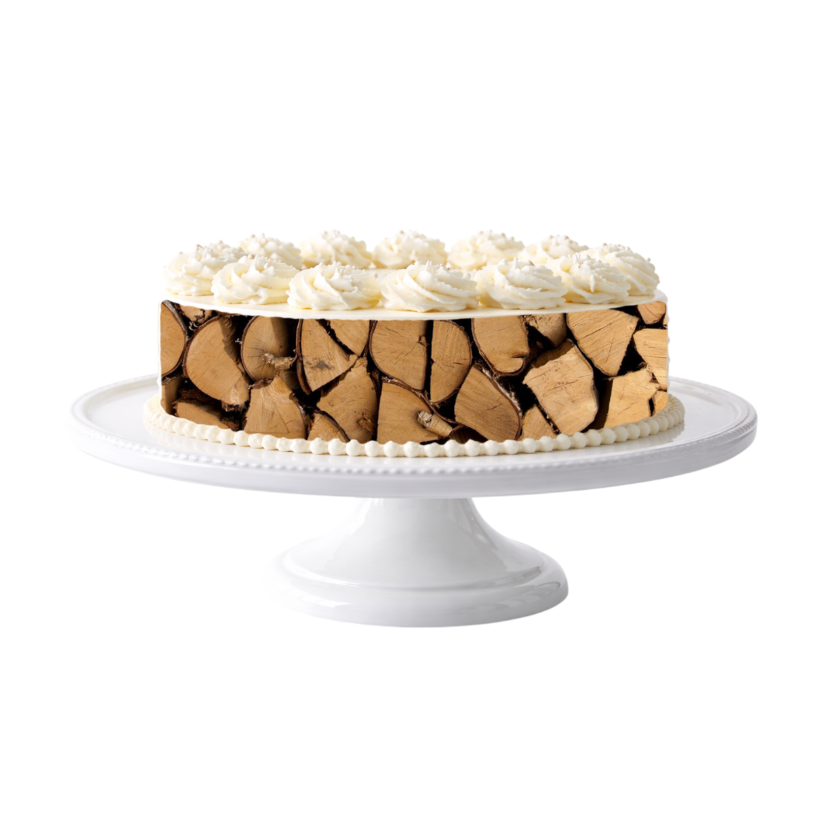 Tortenband Holzscheit