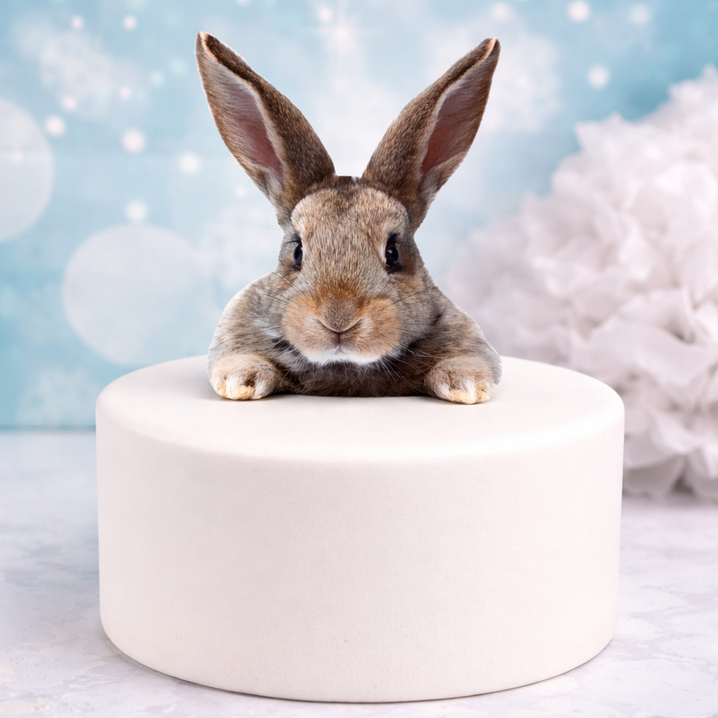 Essbarer Cake Topper großer Hase – liebevolle Tortendekoration aus Zucker