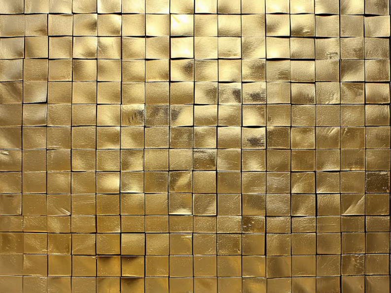 Aufleger Dekofondant Goldquadrat