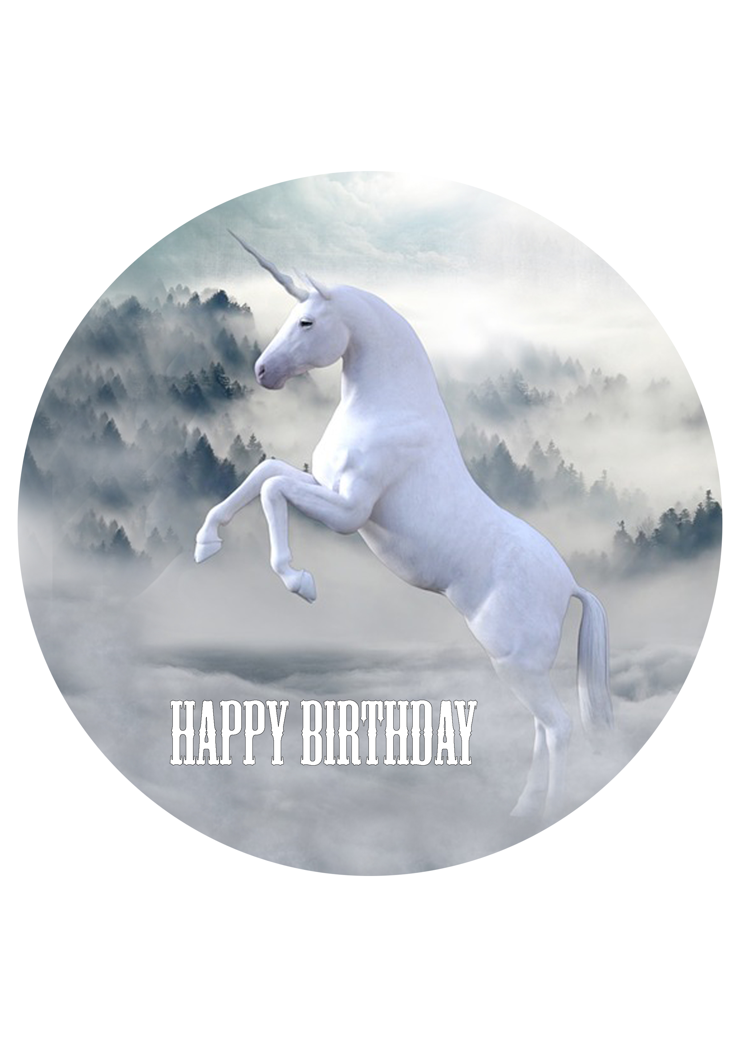 Tortenaufleger Einhorn
