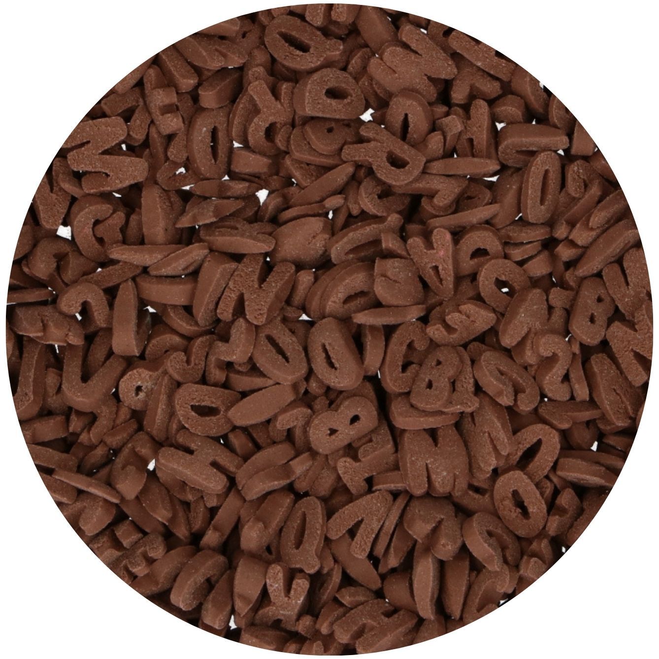 Buchstaben-Streusel braun mit Schokoladengeschmack – 50 g
