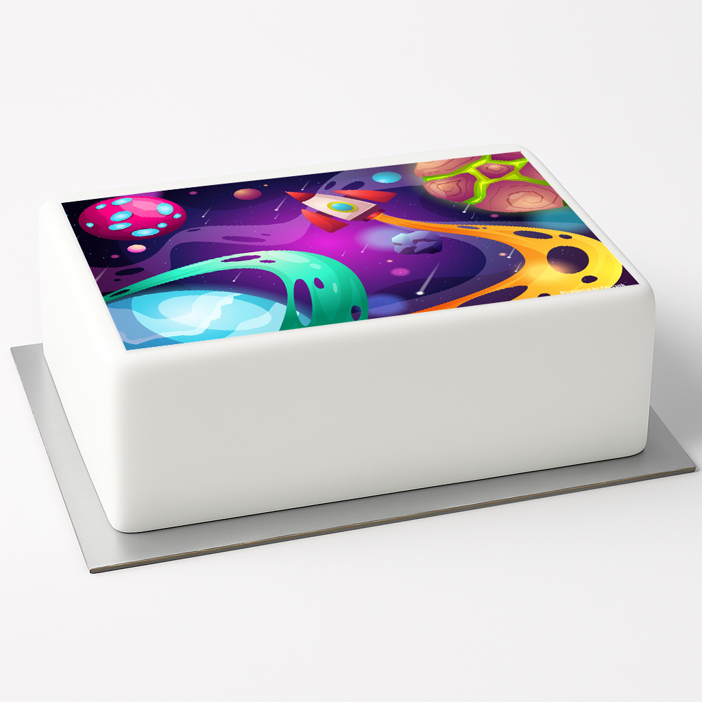 Tortenaufleger Rakete/Weltall