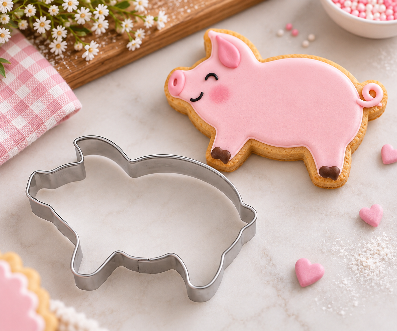 Ausstecher Schwein 6 cm – Edelstahl Keksausstecher