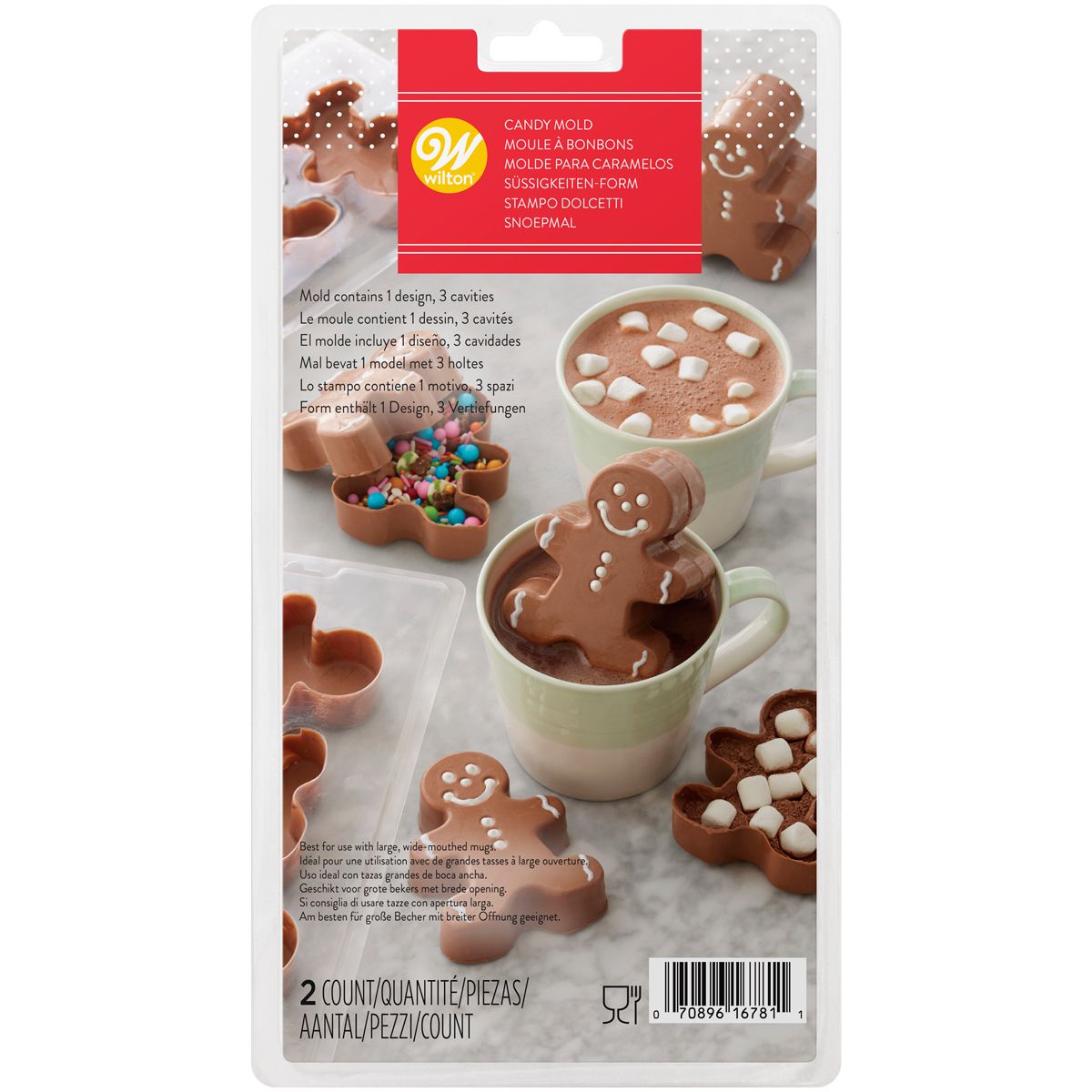 3D Süßigkeiten Form heiße Schokolade Lebkuchenmann