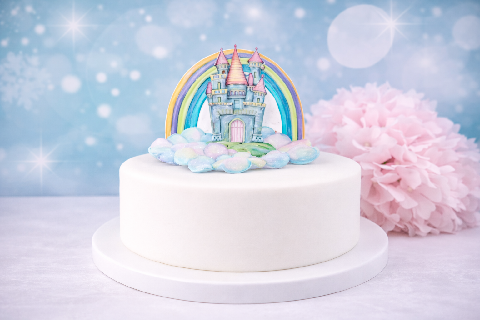 Cake Topper Märchenschloss – Tortendeko für Prinzessinnen-Geburtstag & Fantasie-Torten