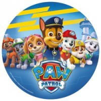 Paw Patrol Tortenbild essbar – runder Oblatenaufleger 20 cm (Chase, Marshall, Skye & Co.)
