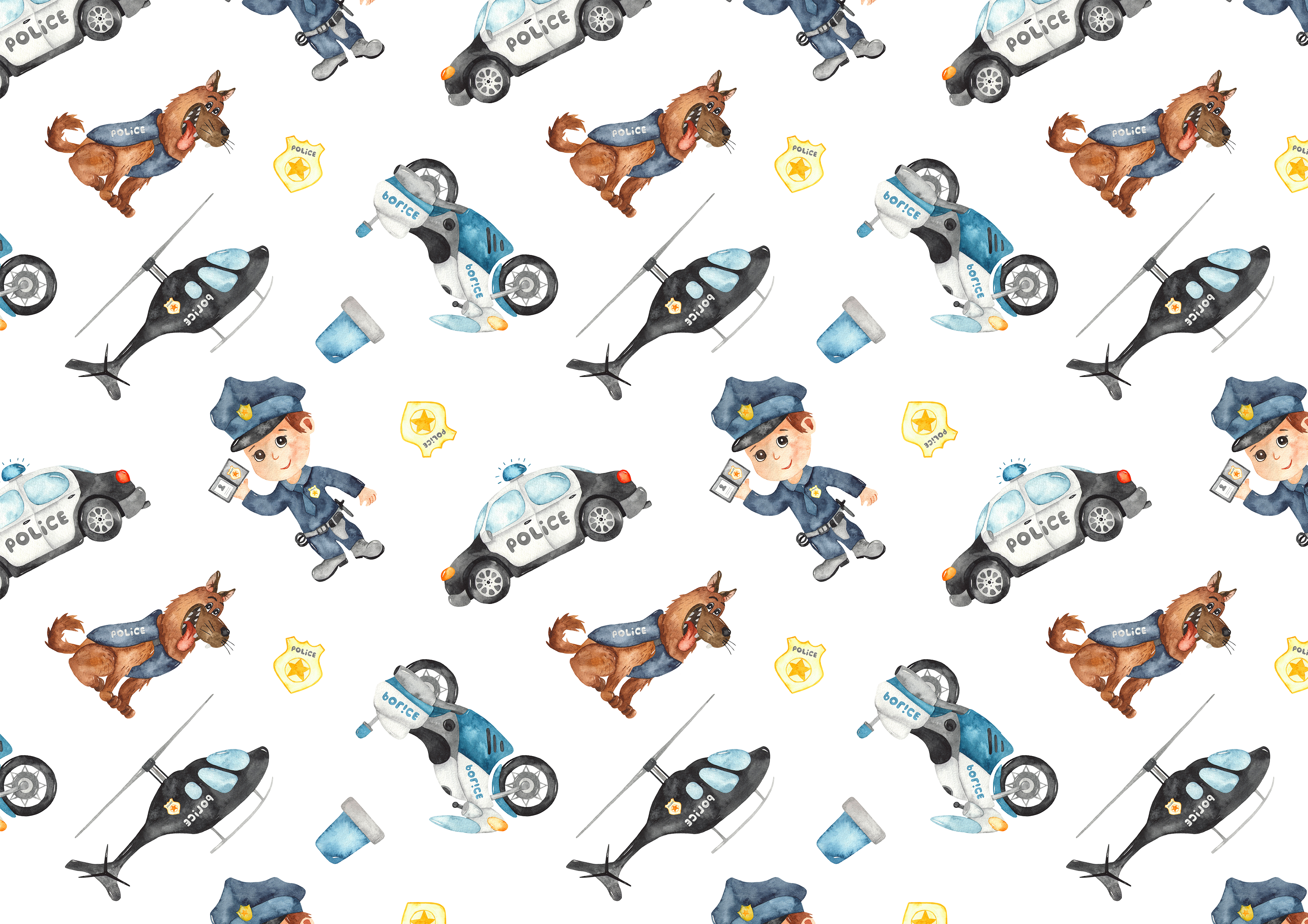 Deko Fondant Polizei 