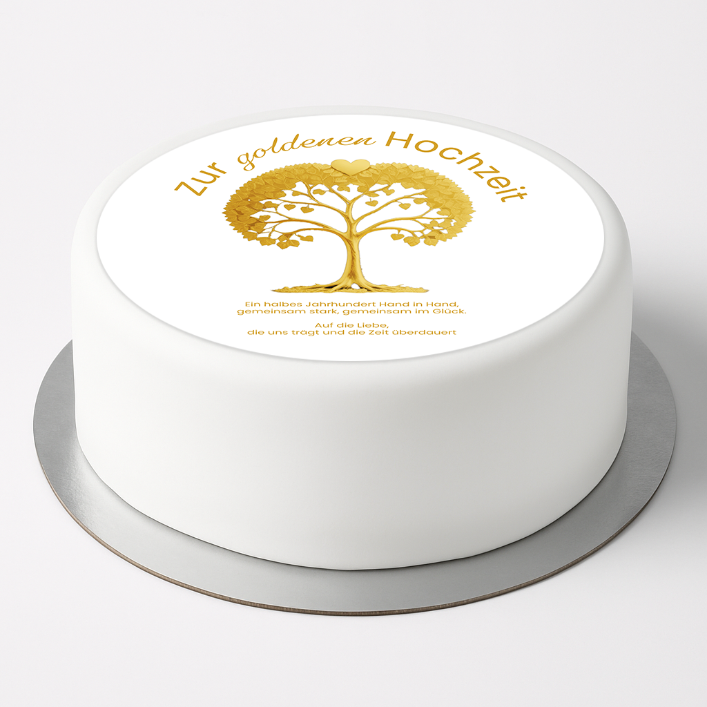Tortenaufleger Goldene Hochzeit