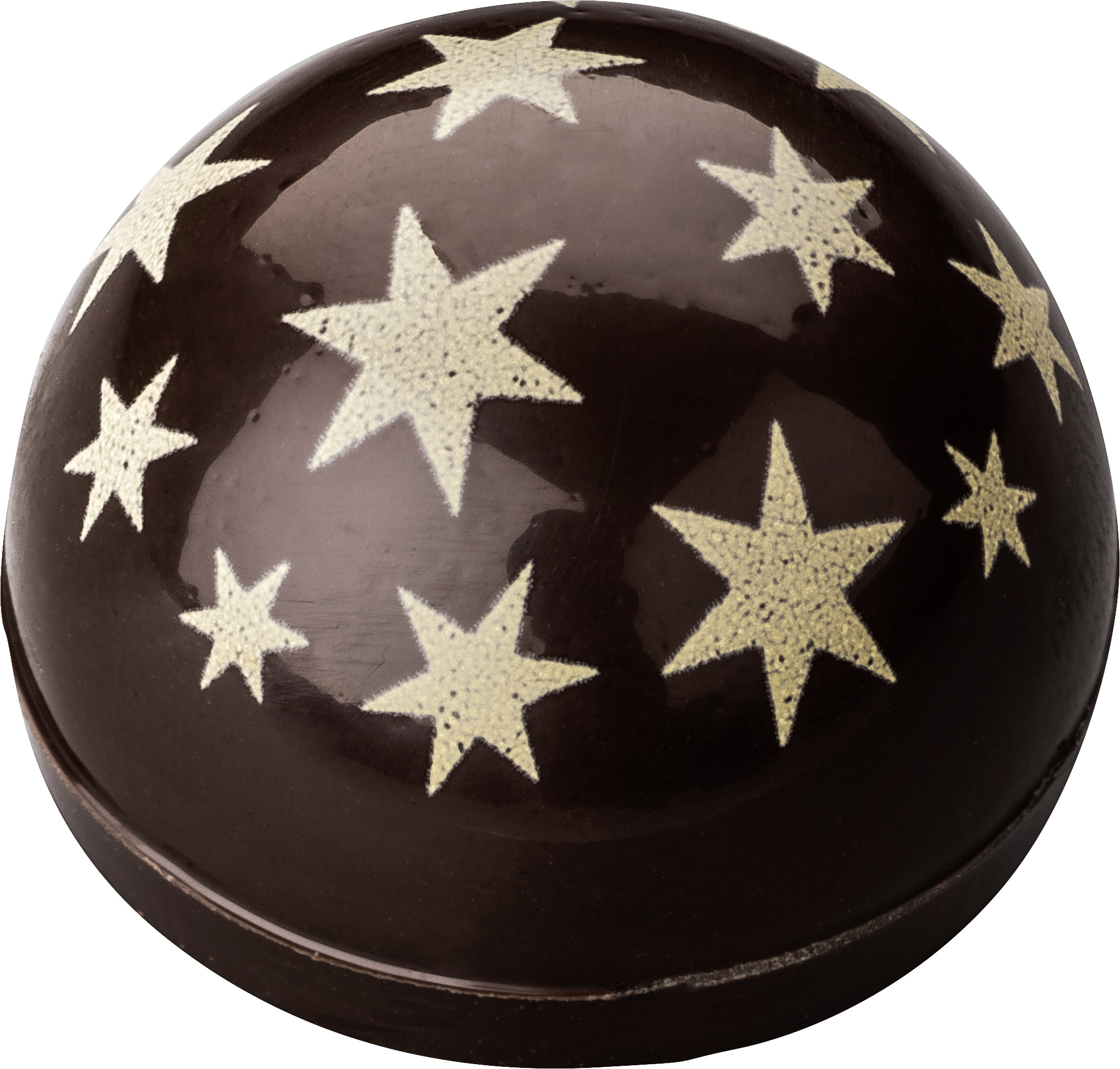 Pralinen Hohlkörper Kuppel Dekor Sterne | Zartbitter