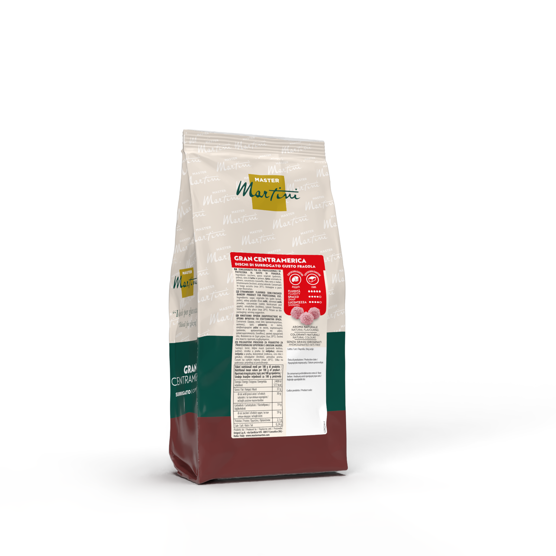 Erdbeer Fettglasur rosa 1 kg