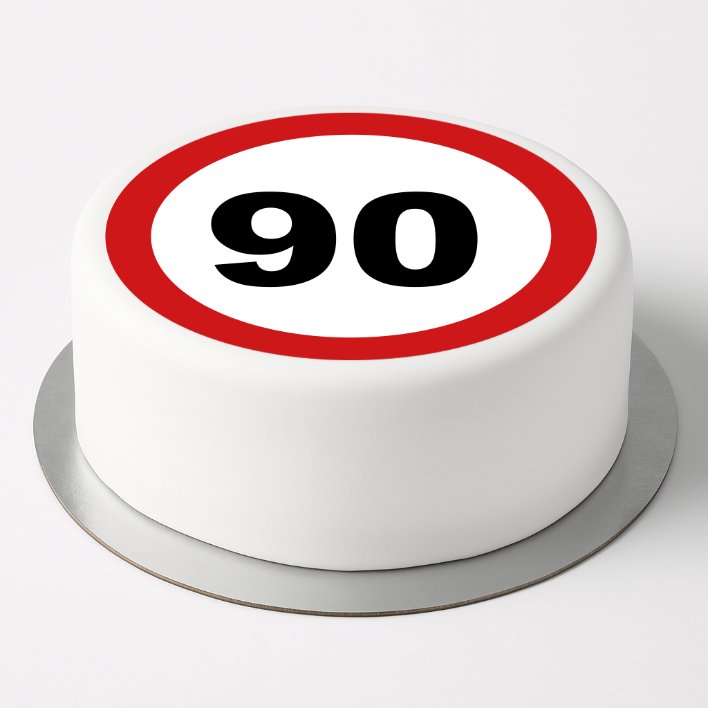 Tortenaufleger Zahl 90