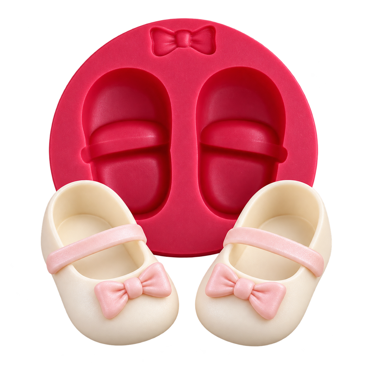 Silikonform Babyschuhe