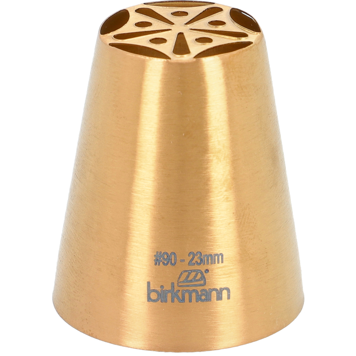 Blütentülle Nr. 90 – 23 mm Edelstahl kupferfarben | Profi-Spritztülle für Blumen & Blütendekor