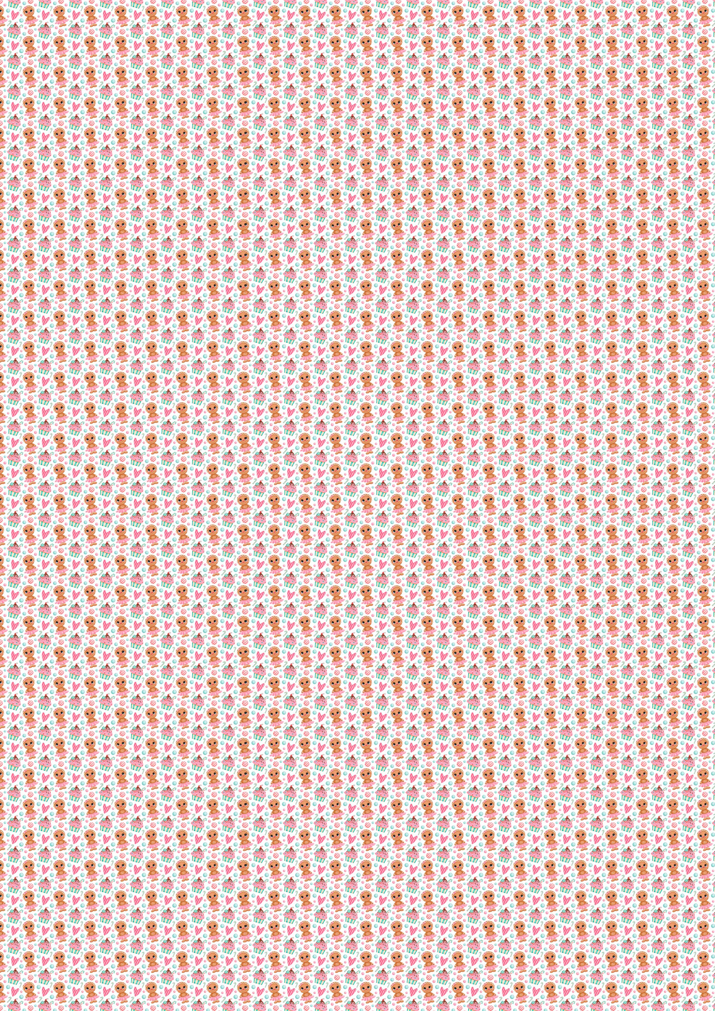 Schokoladen/Kekse/Mürbteig Transferfolie Lebkuchenmädchen