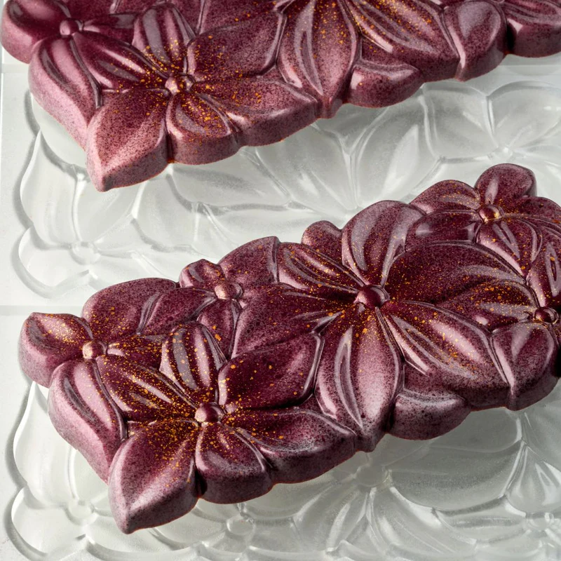 Gussform Pavoni PC5075 Flora – Schokoladentafelform mit floralem Design