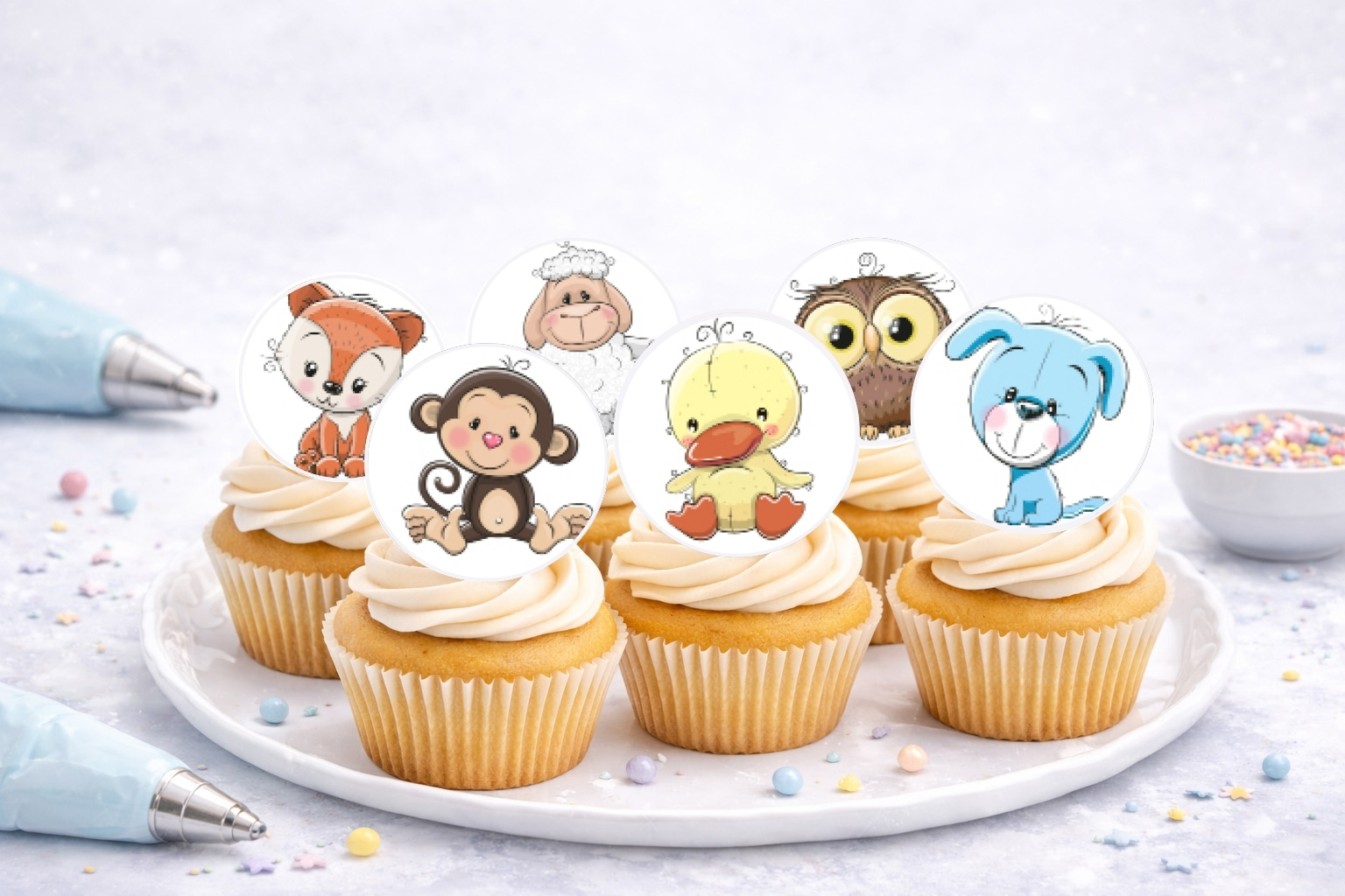 Muffinaufleger  Tiere