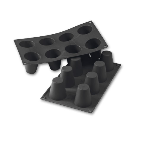 Martellato Babà – BlackSil Silikonform für 8 Einzelportionen, 297x176mm