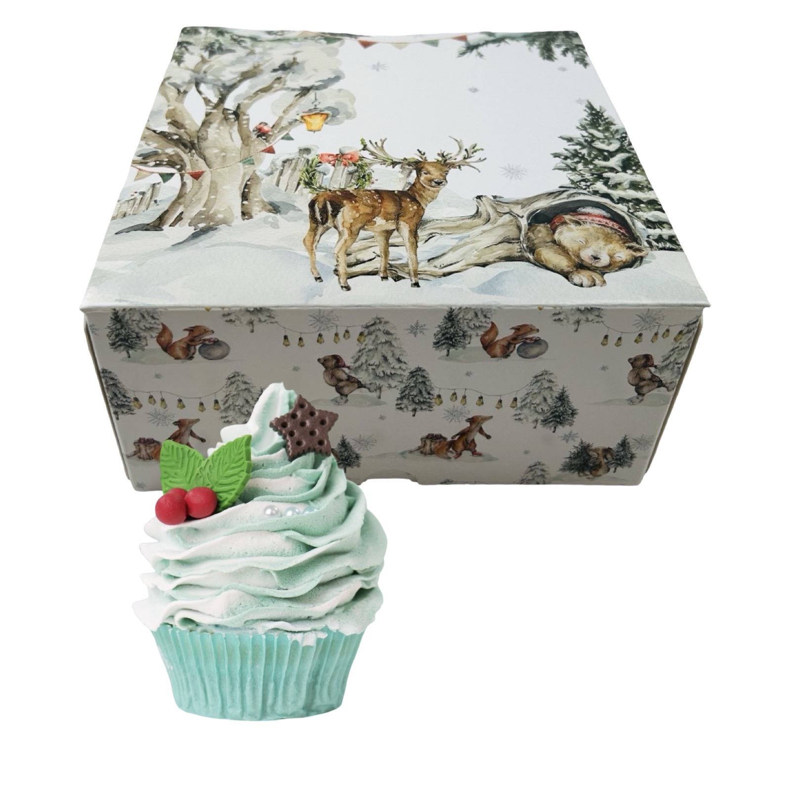 Weihnachtliche Tortenschachtel 18 x 18 x 9 cm