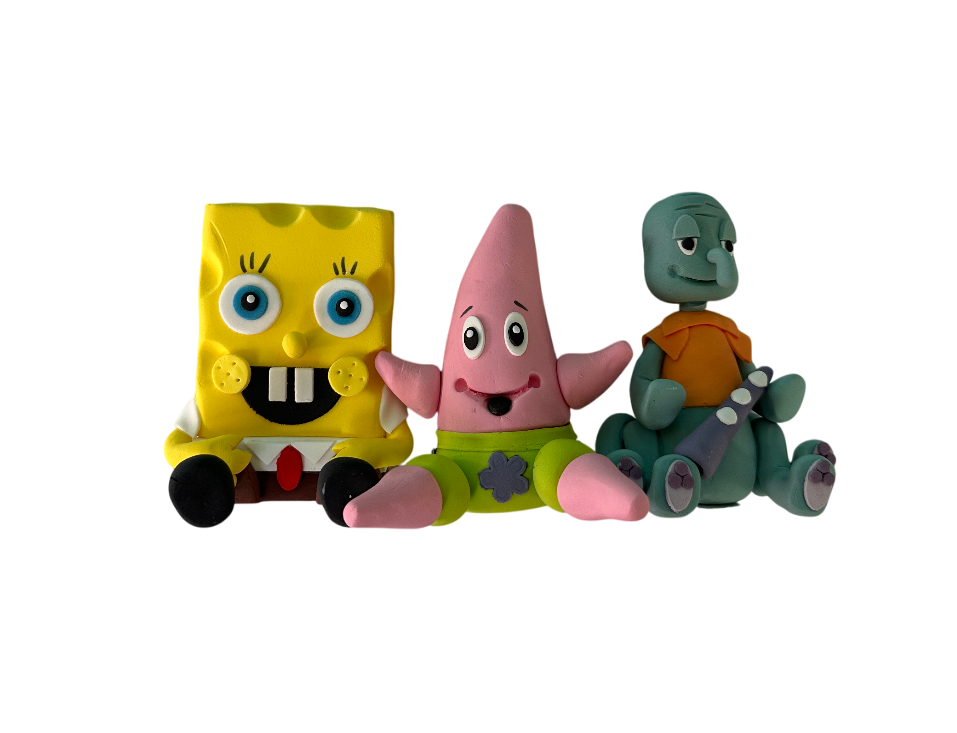 Tortenfigurenset Spongebob Schwammkopf mit Freunde