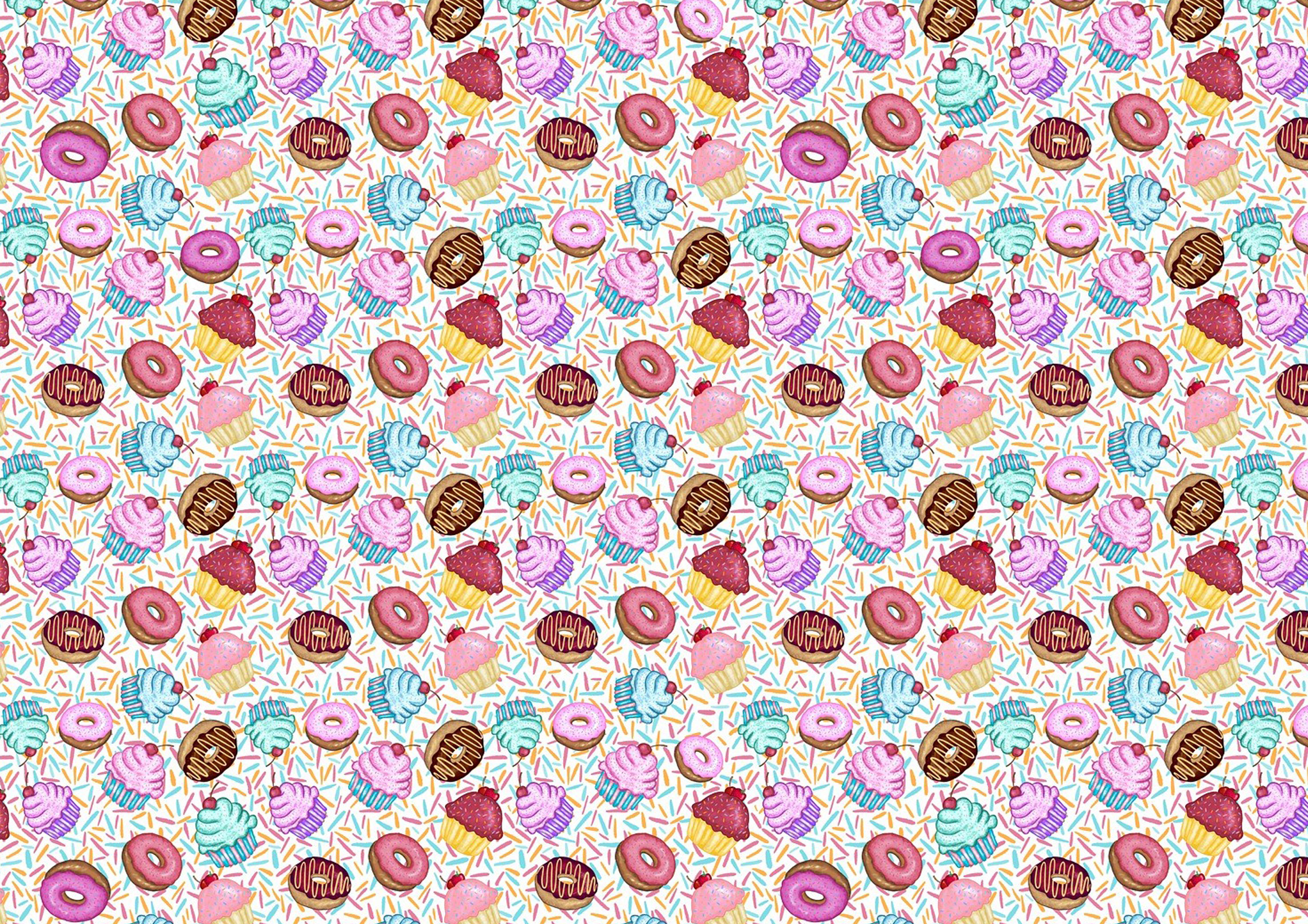 Deko Fondant Cupcake und Donut