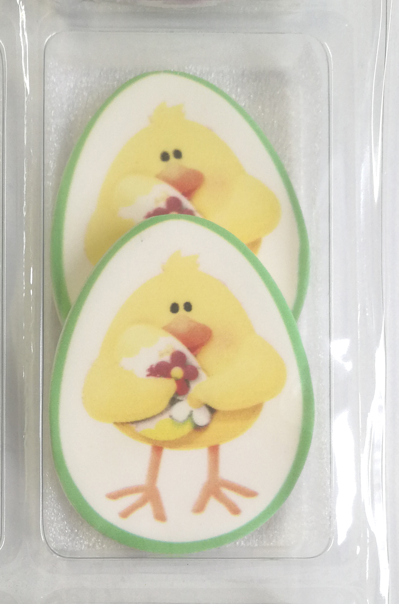 Zucker Eier Dekor mit Kückennmotiv 2 Stück