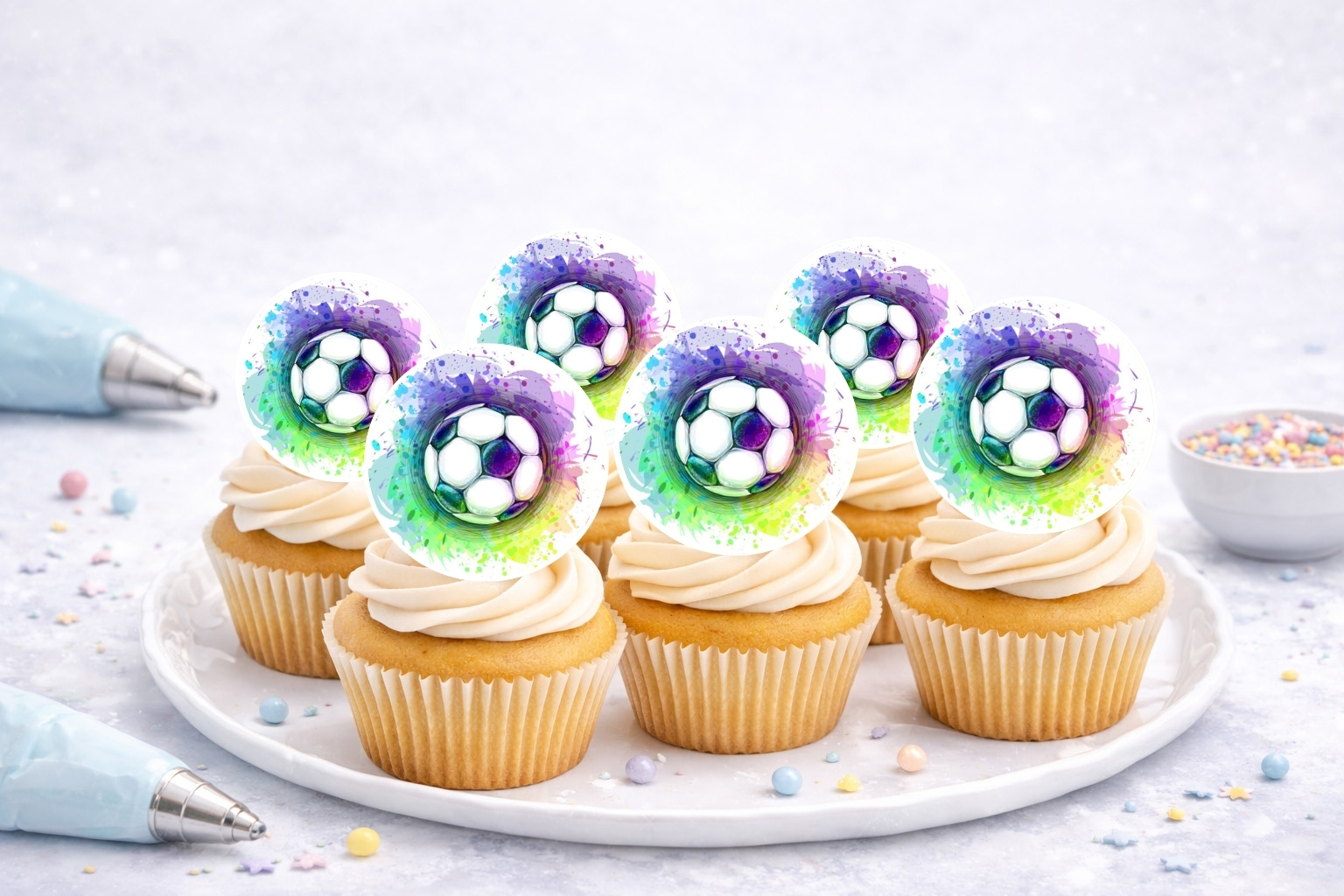 Muffinaufleger Fußball