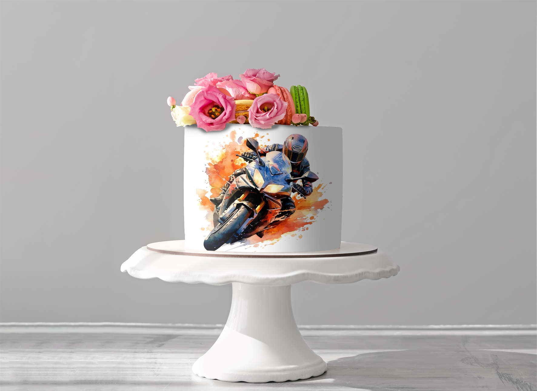 Deko Fondant Motorradfahrer 