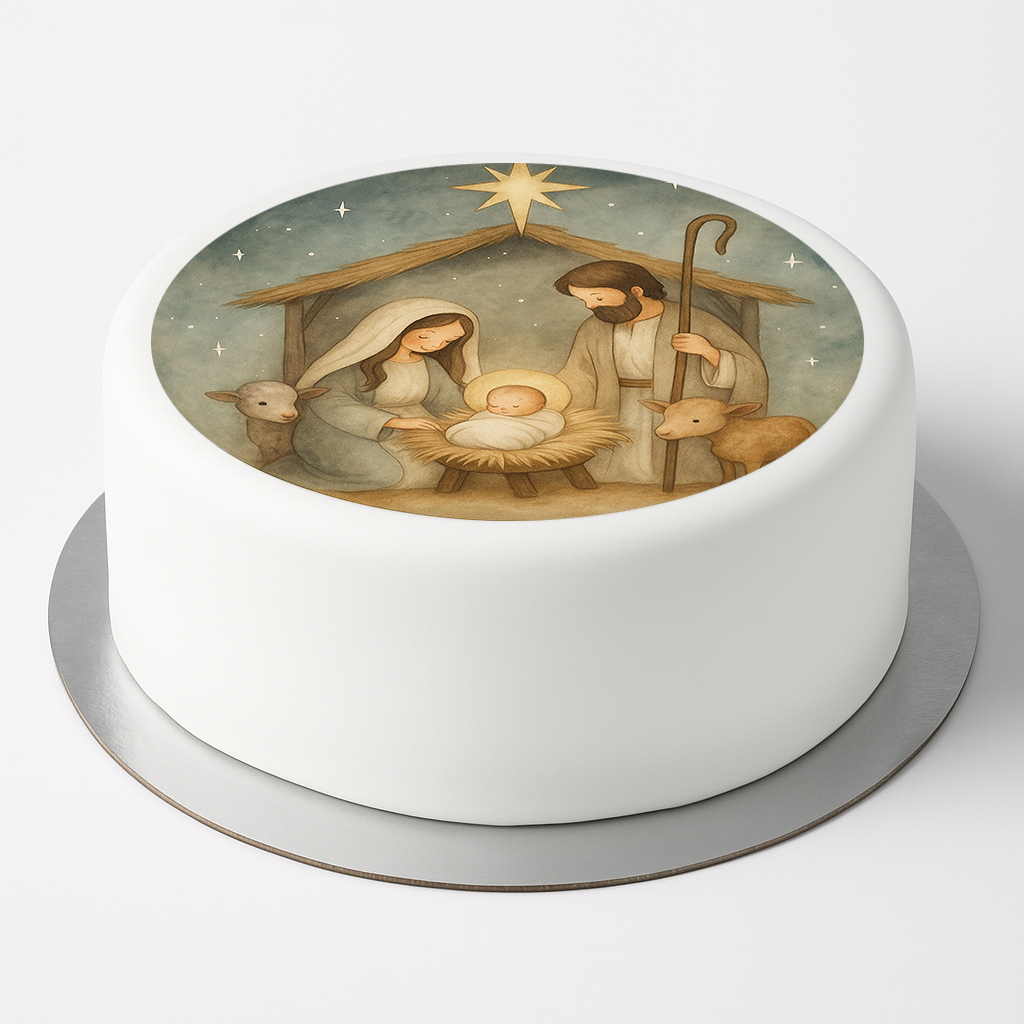 Tortenaufleger „Weihnachtskrippe“