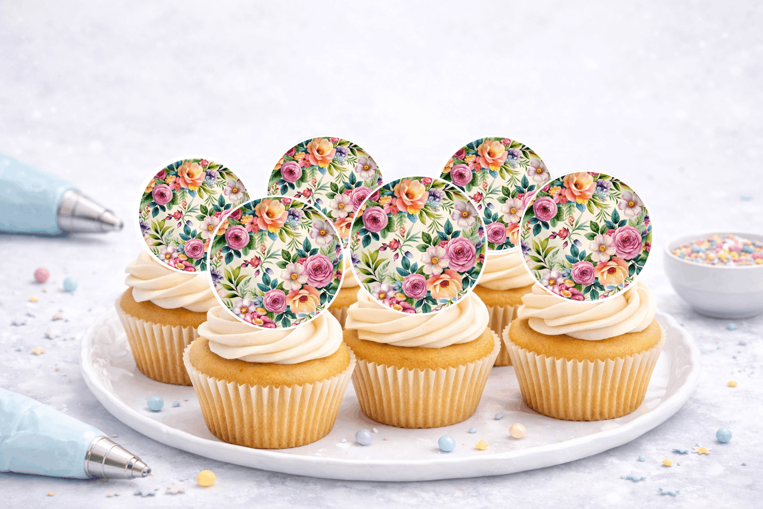 Muffinaufleger  Blumen