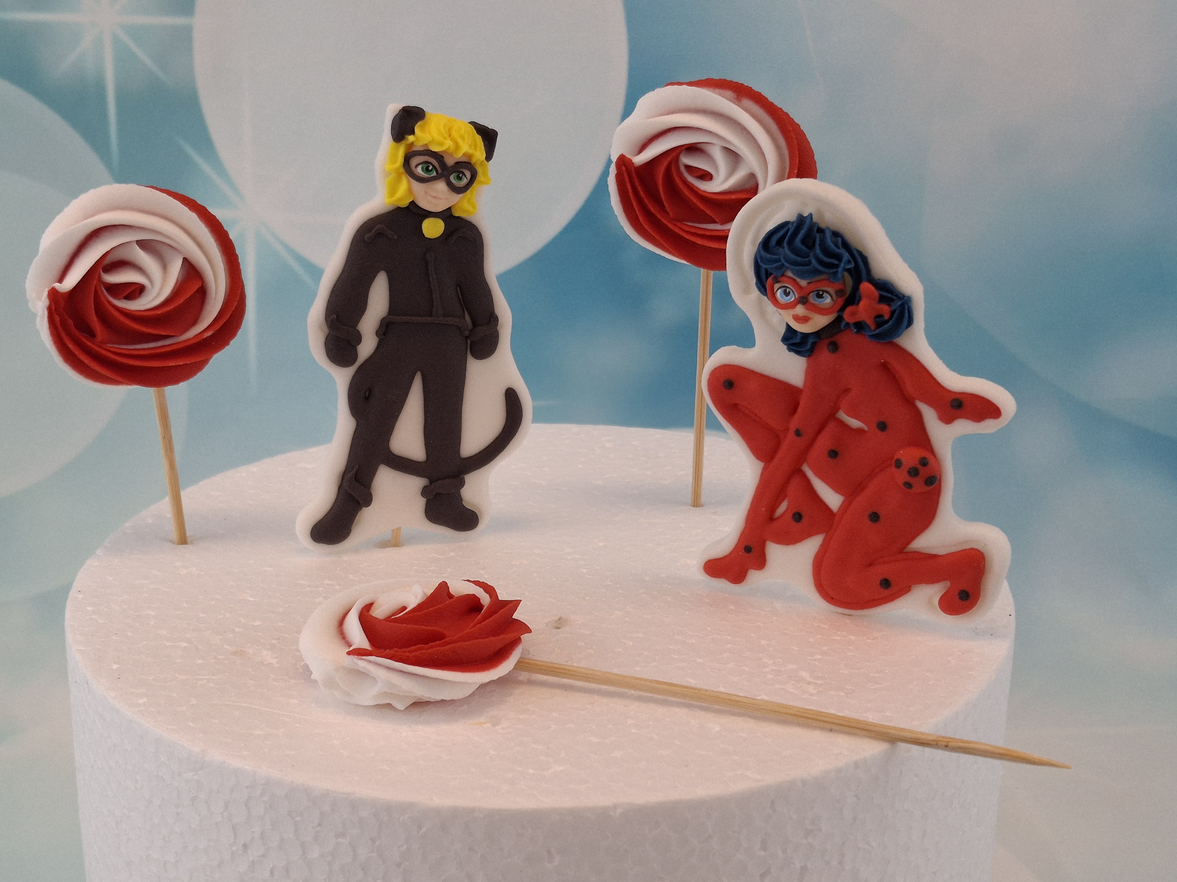 Essbare Ladybug Miraculous Tortenstecker