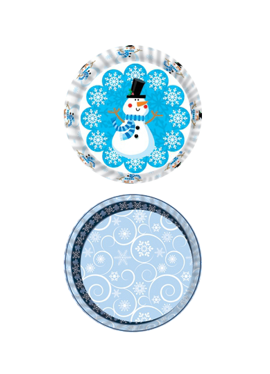 Mini Papierbackförmchen Schneemann – 50 Stück