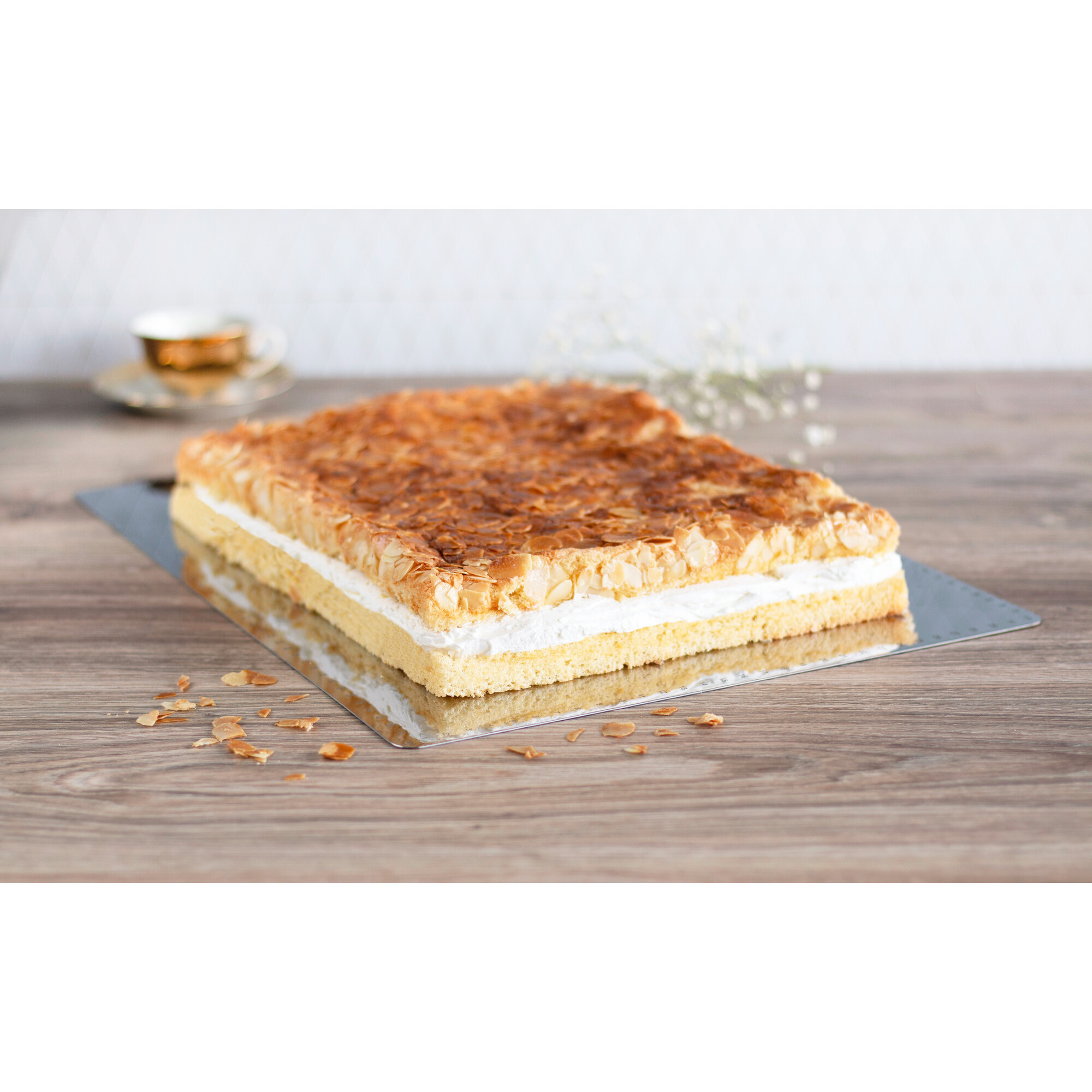 Edelstahl Tortenunterlage - rechteckig