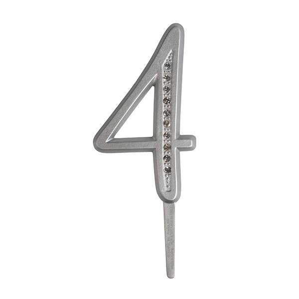Cake Topper Zahl 4