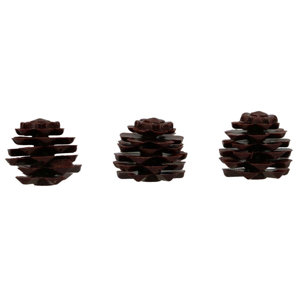 Schokoladendekoration 3D Tannenzapfen – 3 Stück