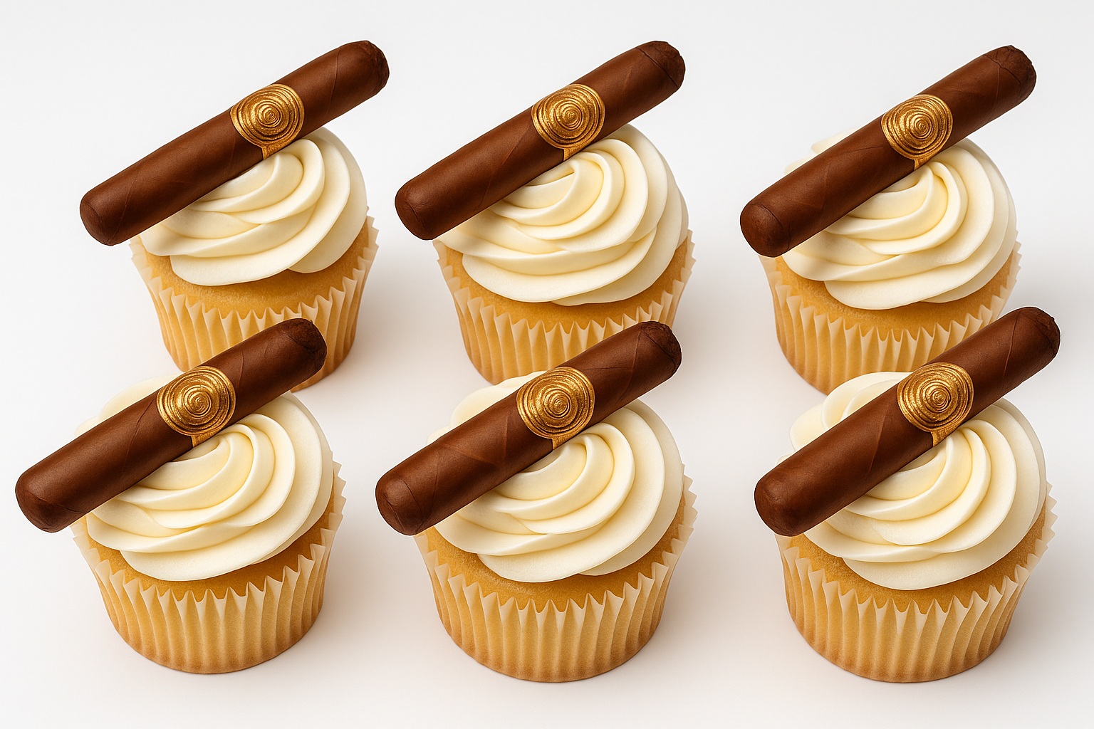 Zigarren Cupcake Aufleger aus Fondant