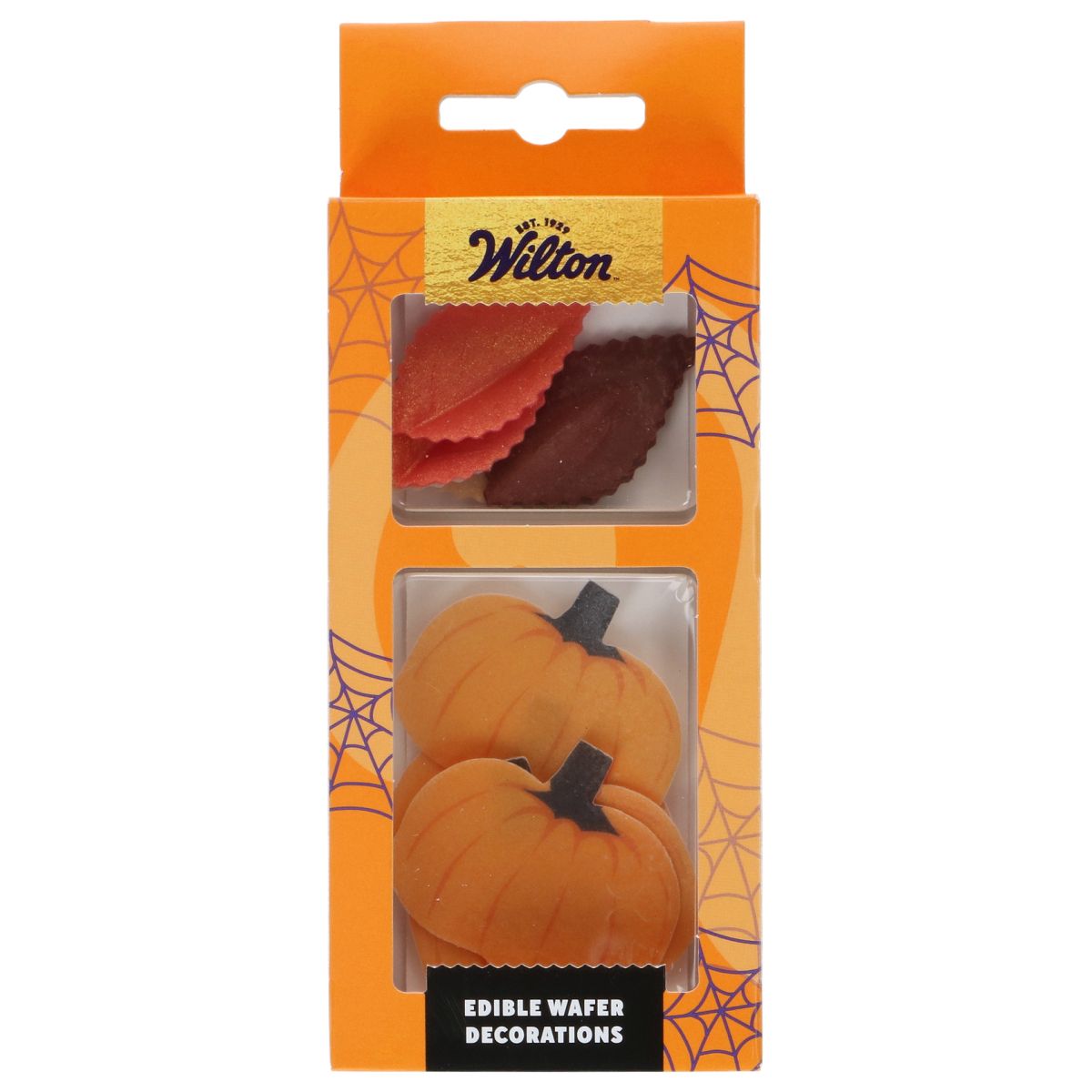 Essbare Oblaten-Dekoration Herbstblätter & Kürbisse – 10 Stück