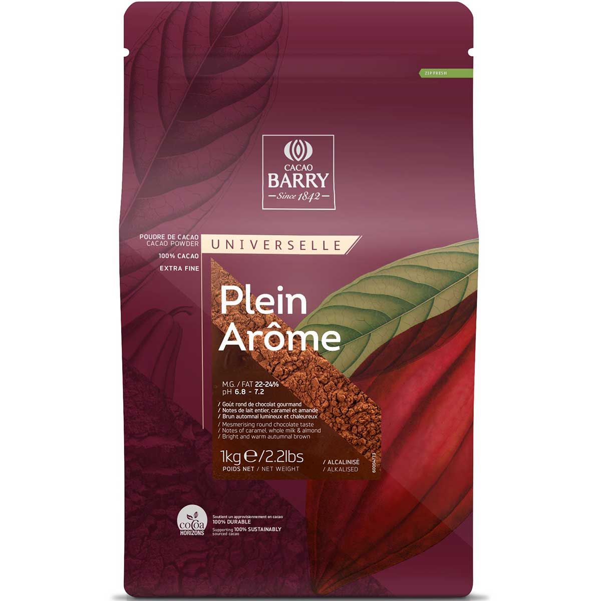 Cacao Barry Plein Arôme Kakaopulver (100%) 1kg