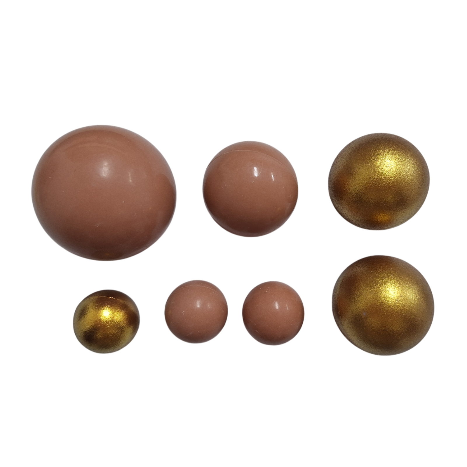 Caketopper Set „Schokoladenkugeln GRÜN/GOLD “ – 7-teilig 