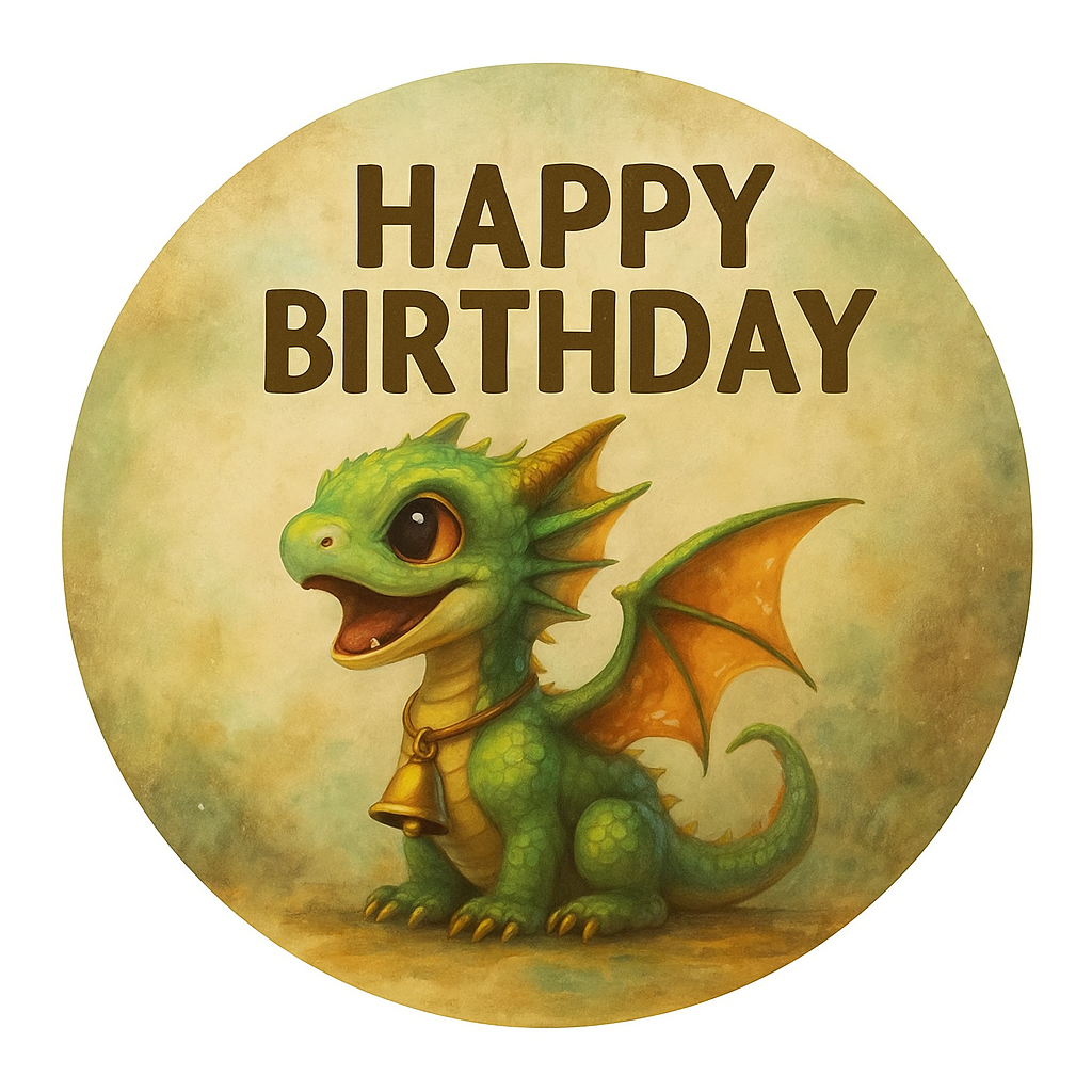 Tortenaufleger Drache