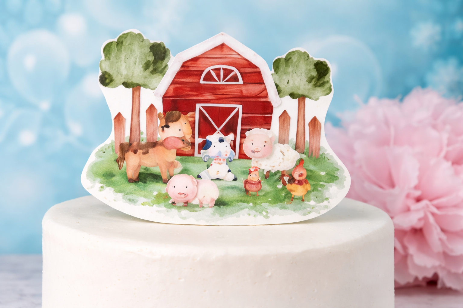 Cake Topper Bauernhof – liebevolle Tortendekoration für kleine Tierfans