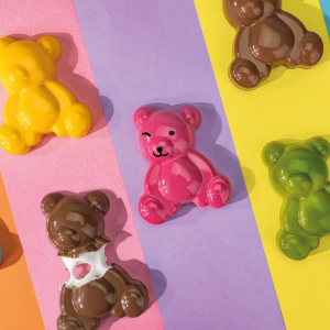 Martellato Schokoladenform Mallow – Teddybär-Form für 6 Schokoladenfiguren