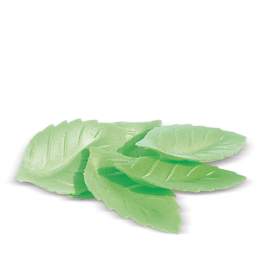 24 essbare grüne Blätter aus Oblate