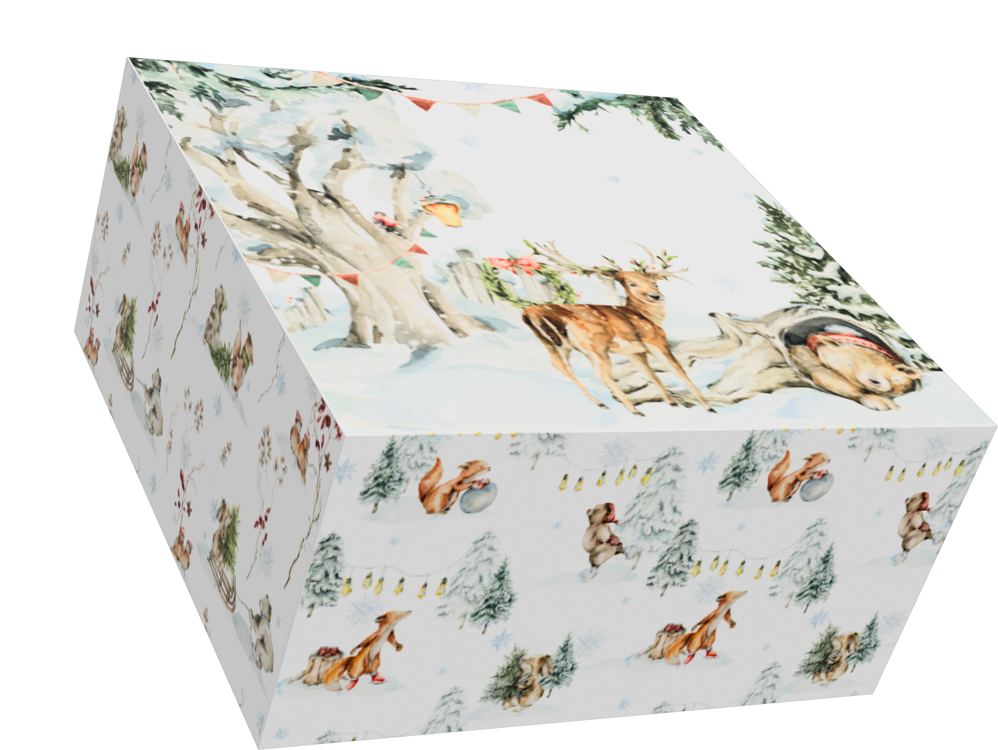 Weihnachtliche Tortenschachtel 18 x 18 x 9 cm