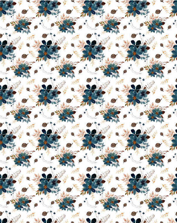 Schokoladen Transferfolie Abziehfolie Blumen Braun Blau