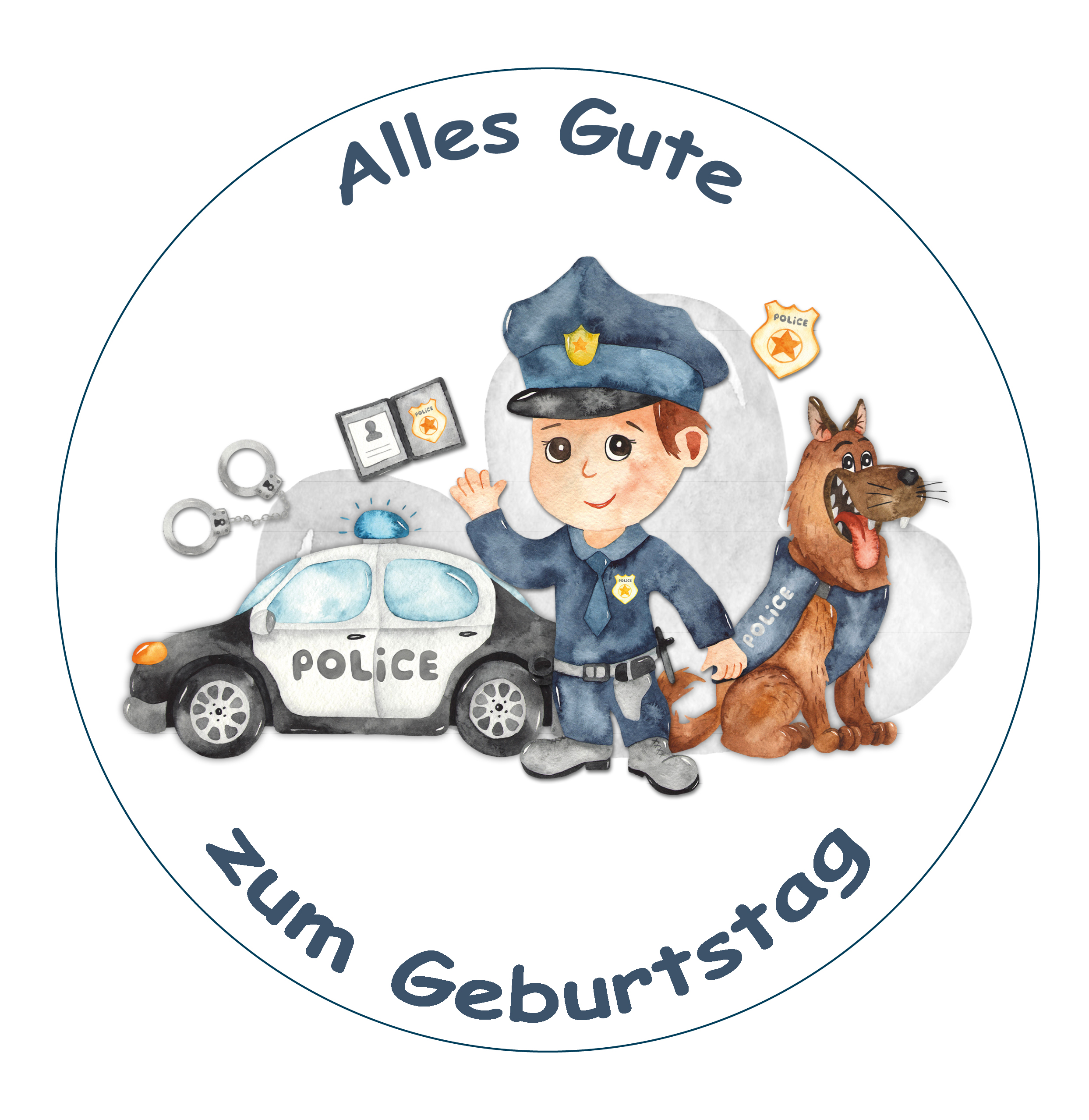 Tortenaufleger Polizei 