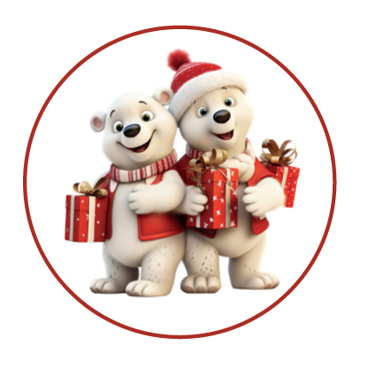 Keksaufleger Eisbären Weihnachten