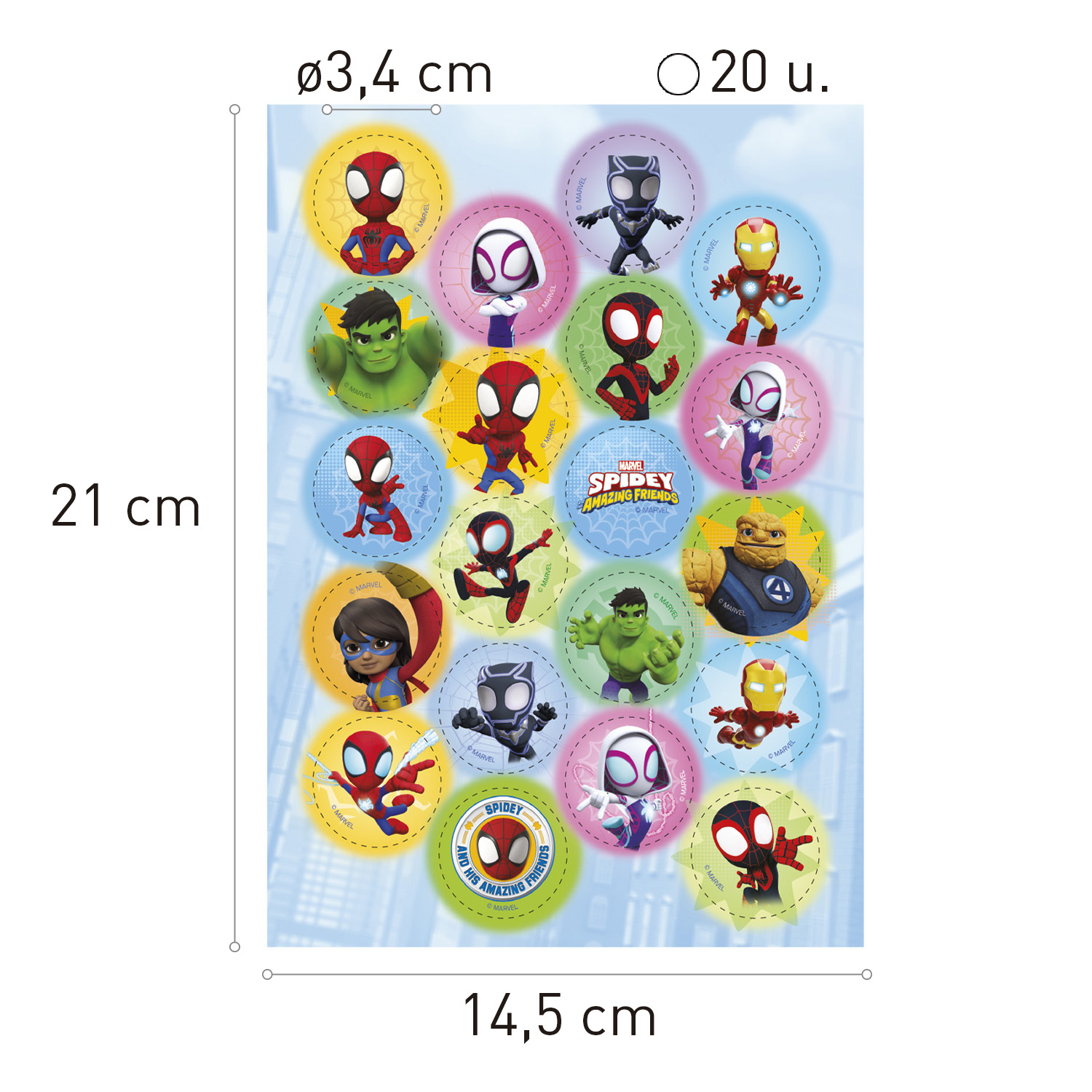 Oblaten Dekoration Spidey Muffins Tortendekoration