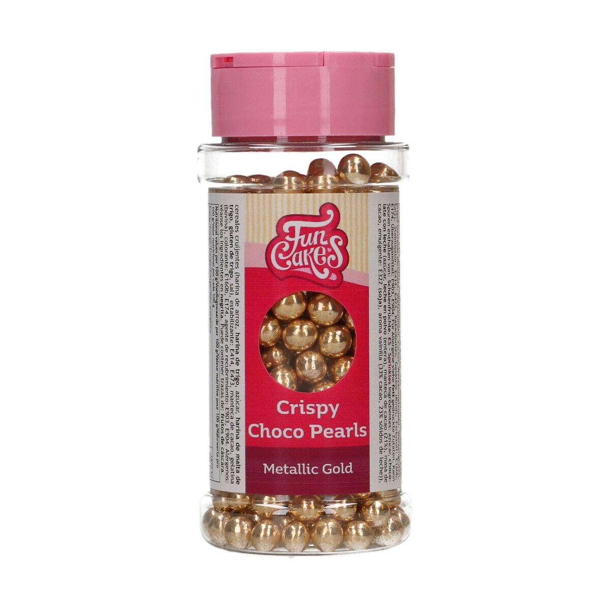 Knusprige Choco Perlen - Metallic Gold 60g