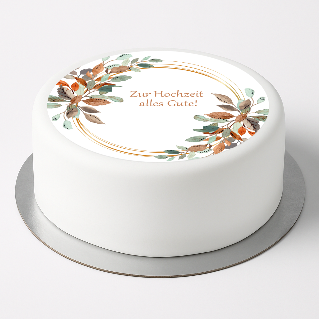 Tortenaufleger Hochzeit